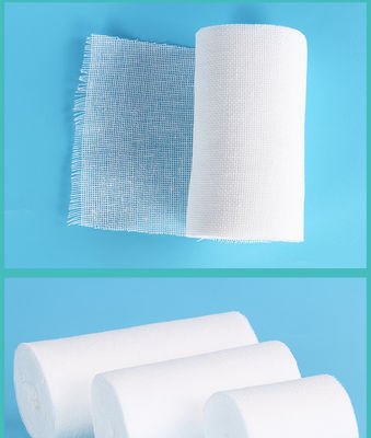 Cotton Fabric Absorbent Bleached Medical Gauze Rolls Hospital Use Jumbo