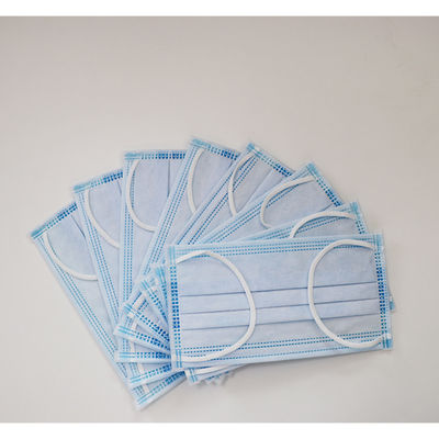 3 Ply Class Ii Blue Non Woven Surgical Mask 17.5*9cm