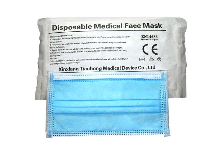 3 Layer 98% Medical Face Mask CE EUA Safety Color Surgical